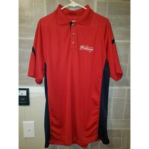 Budweiser Beer -The Bud Man-Red Short Sleeve Polo Shirt Size Extra Large XL Long